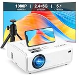 Smart Beamer【Elektrische Keystone 6D/4P】 VOPLLS Elektrische Fokus 25000 Lumen Beamer 4K...