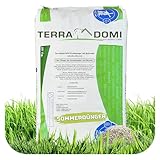 TerraDomi Rasendünger Sommer 25kg NPK 15-15-15 I Sommerdünger gegen Moos mit Langzeitwirkung I...