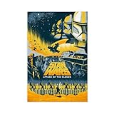 FSMFBGD Star Wars Filmposter, Angriff der Kloner, Leinwandposter, Wandkunst, Dekordruck, Bild...