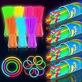 DELEE 400PCS Knicklichter, Leuchtstäbe Knicklichter Party Set, Glow Neon dunkle Party Supplies für...