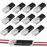 WQNNQW 12 Stück Auto Stecker, KabelverbinderWasserdicht, 2 Polig, 12V, Für 18-22 Awg Kabel Crimp