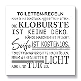 ARTLAND Holzbilder Mini Deko Poster Fotodruck auf Holz mit Spruch 15x15x2 cm zum...