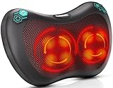 TAKRINK Shiatsu Massagekissen Nackenmassagegerät Rückenmassagegerät mit 8 Knoten und 3 Speed...