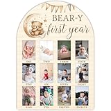 Mein erstes Jahr Meilenstein-Fototafel, Bären-Baby-Meilensteinschilder, 12 Monate...
