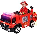 Actionbikes Motors Kinder Elektroauto SX1818 | Fernbedienung mit First Funktion - Feuerwehrauto -...