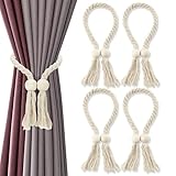 AiQInu 4 Stück Magnetische Vorhang Raffhalter, Vorhang Halter Raffhalter, Gardinenhalter...