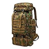 Kabxhueo Rucksack 80L Wasserdicht Notfallrucksack Military Armee Rucksack Großer Outdoor...