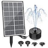 AISITIN Solar Springbrunnen für Außen 3,5W, Upgraded Glas Solarbrunnen für Draussen, Solar...