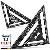 Kirner - 5in1 Zimmermannswinkel 30cm [ PROFI VERSION 2024 ] anreißen messen uvm - alles in einem -...