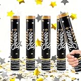 LYPPUL Konfettikanone, 4PCS 30cm Konfettikanone XXL, Party Popper, Konfetti-Shooter 5-8m...