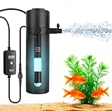 BAITAI Aquarium Innenfilter mit UV-Sterilisator & Timer, 5-in-1 Filterpumpe mit Belüftung &...
