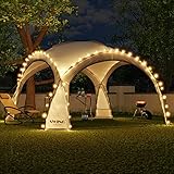 Swing & Harmonie LED Event Pavillon 3,6 x 3,6m DomeShelter Garten Pavillion inkl. Solarmodul...