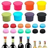 FIHODONE 20 Stücke Silikon Kronkorken,Flaschenverschluss Bierflaschen Universal Bunt,...