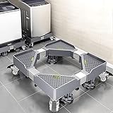 WIQUYBML Multifunktionale, bewegliche und verstellbare Waschmaschine mit Schwenkrollen, Fußpolstern...