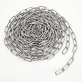 SENENQU 6M Edelstahlkette Meterware, Φ3mm Gliederkette Edelstahl zum Aufhängen von Zäunen, Gehen...