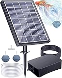 Biling Solar Teichbelüfter mit akku, 2.5W Solar Sauerstoffpumpe für Teich Teichbelüfter Solar...