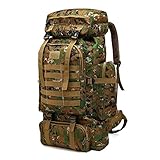 Groß Rucksack 60l - 80l, Outdoor Military Rucksack fur Herren Camouflage Notfallrucksack...