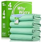 WhyWorry Inkontinenzunterlage Waschbar 86 x 91 cm Matratzenschutz, wasserdichte Matratzenauflage...