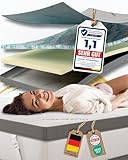nøvera® Premium Gel Topper 100x200 | Hohes RG 50 & H2/H3 | wolkenweicher 7-Zonen Matratzentopper...
