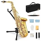 Eastar AS-Ⅱ Student Altsaxophon E Flat Goldlack Alto Anfänger Saxophon Komplettset mit...