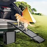 Hunderampe Auto Klappbar Extra Lang 170 cm Hundetreppe Auto mit Rutschfester Teppichoberfläche für...
