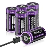 Mspalocell USB-C Lithium Batterien C 6000mWh LR14 Batterie 1,5V Schnellladung Typ-C Batterien Akku...