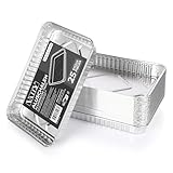 Vaily Alu Tropfschalen Groß 25er Pack - Veggie Aluschalen Grillschalen - Zubehör für Gasgrill,...