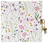 goldbuch 44 454 Tagebuch Meadow Miracles White, Motiv Blumen, Notizbuch mit Schloss und 2...