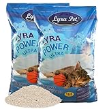 Lyra Pet® | 30 Liter Lyra Power Ultra Excellent Katzenstreu | Mit Babypuder Duft | Klumpstreu |...