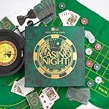 Kasino Nacht Set insklusive Poker, Blackjack und Roulette. Glücksspiele für Erwachsene,...