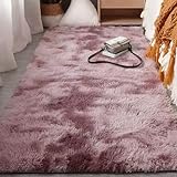 RENXTAO Langflor Teppiche 100 x 380 cm High Pile Flauschig Hochflor Teppich Waschbar für Wohnzimmer...