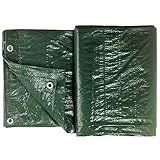 Colorus Abdeckplane Gewebeplane 9m² | Grün 1,5 x 6 m | Gewebe- Abdeckplane wasserdicht...