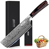 Aryum Premium Nakiri Messer 17 cm, Japanisches Messer, Kochmesser aus Edelstahl, Vielseitiges...