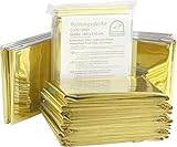 Medi-Inn+ Rettungsdecke Gold Silber | 160 x 210 cm | Notfalldecke für Erste Hilfe | Kälteschutz |...