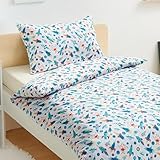 Amazon Basics Wendbarer Mikrofaser-Bettbezug für Kinder, 100 x 135 cm, mit 1 Kissenbezug (40 x 60...