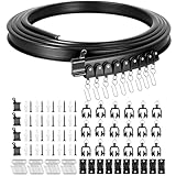 Flexible Decken-Vorhangschiene 3M, Biegebar Vorhangschiene mit stummen Rollen fur Raumteiler,...