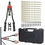Rivet Nut Werkzeug, 176-teiliges Set zur Montage von Einsetzmuttern, Gewindeeinsatzwerkzeug mit 10...