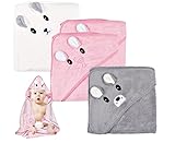 Forhome 3Pack Baby Handtücher Kapuze,80X80 cm Babybadetücher, Kapuzenhandtuch Baby,Baby Badetuch...