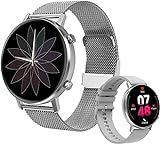 PEZAL NOETS Smartwatch für Damen mit 2 verschiedenen Armbanduhren, Smartwatch mit...