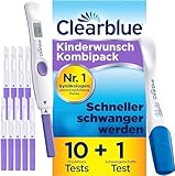 Clearblue Kinderwunsch Kombipack Ovulationstest & Schwangerschaftstest, 10 Tests + 1 digitale...