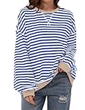 Timuspo Oversize Dünne Pullover Damen Baumwolle Bequeme Sweater Y2k Herbst Winter Sweatshirt...