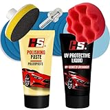 HS® Scheinwerfer Aufbereitungs Set - Auto Scheinwerfer Polierset für matte & blinde Scheinwerfer -...