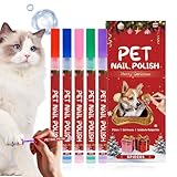 -Nagellack – 5,8 x 1,4 x 13,6 cm, wasserfestes Hundepfoten-Lackset mit 5 schnell trocknenden...