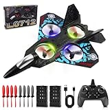 Afenau RC Flugzeug, 2,4 GHz Ferngesteuertes Flugzeug mit Batterien, 360° Surround Modellflugzeug...