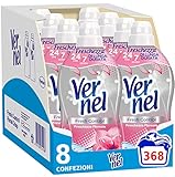 Vernel Fresh Control Weichspüler Neutralisiert Gerüche, Duft blumige Frische, Packung mit 8 x 46...