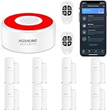 AGSHOME Alarmanlage 11 Stück, WLAN Smart Alarm System mit fürs Home Security, Echtzeit App Push,...