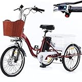 20-Inch Electric Tricycle for Adult (7 Speed) - 150KG Max Load, 3 Riding Modes(Foot, Power and...