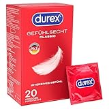 Durex Gefühlsecht Classic Kondome – Dünne Kondome mit anatomischer Easy-On-Form & mit...