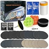 38 Stück Scheinwerfer Aufbereitung Set, Scheinwerfer Polierset Kit zur Wiederherstellung Stumpfer...