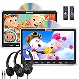 NAVISKAUTO 2 Auto DVD Player 10,1 Zoll Monitore Mit Slot In Design, HDMI IN, 2 Kopfhörer, Auto...